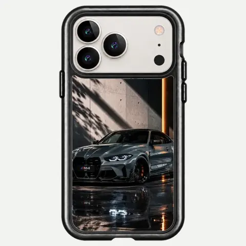 Design Black BMW Wet Street