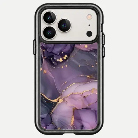Design Amethyst Petal Gold Veins