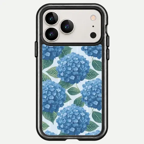 Design Blue Hydrangea Botanical Repeat