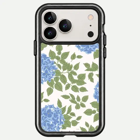 Design Blue Hydrangea Leaf Print