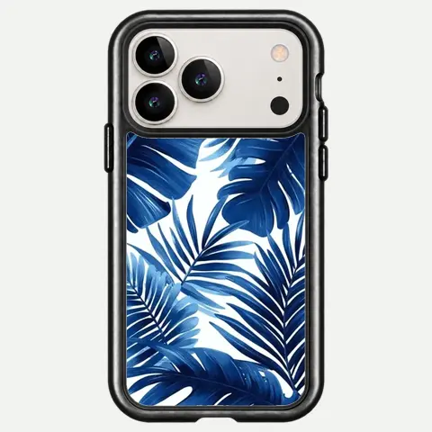 Design Blue Palm Silhouettes