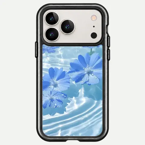 Design Blue Petal Ripples