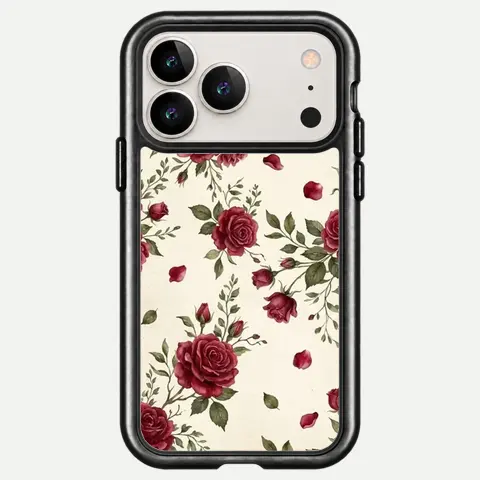 Design Burgundy Rose Cream Garden