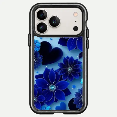 Design Cobalt Floral Hearts