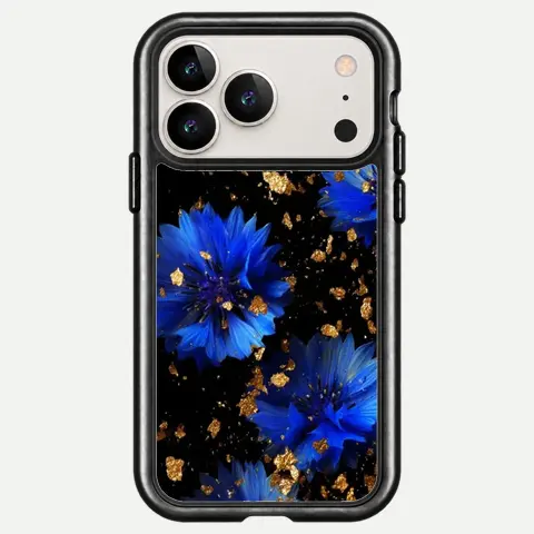 Design Cobalt Golden Petals