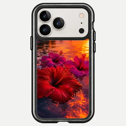 Design Crimson Hibiscus Lagoon