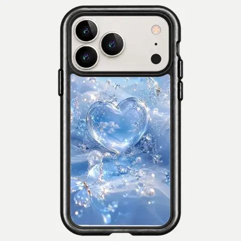 Design Crystal Blue Heart Blossom