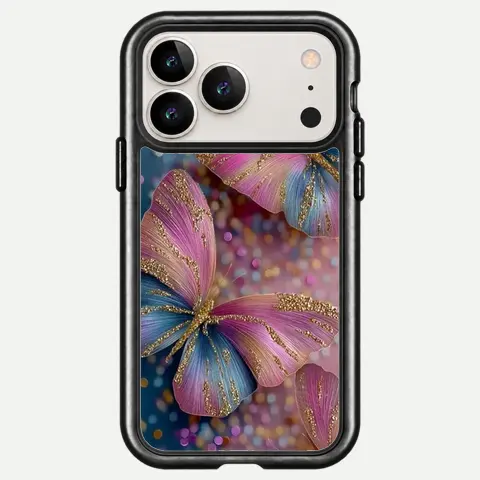 Design Golden Pastel Butterfly Dance