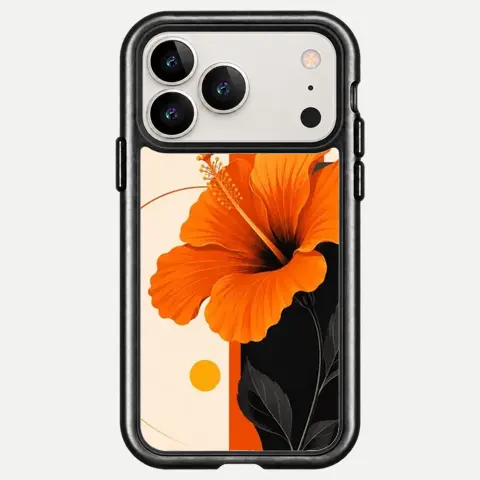 Design Modern Orange Hibiscus