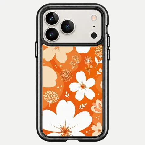 Design Orange White Blossom Pop