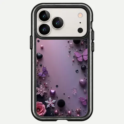 Design Pink Onyx Butterfly Border