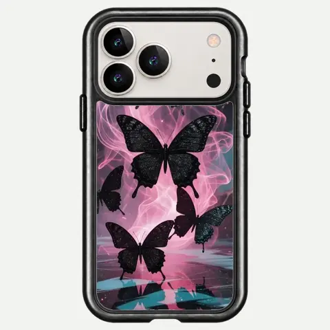 Design Pink Smoke Butterfly Trio
