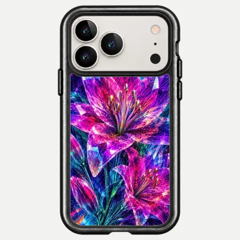 Design Prismatic Neon Lilies