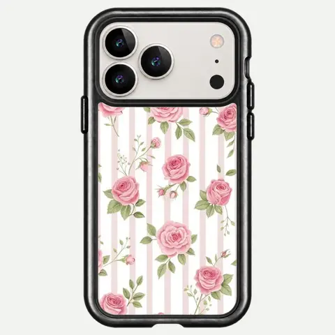 Design Rosebud Pink Pinstripes