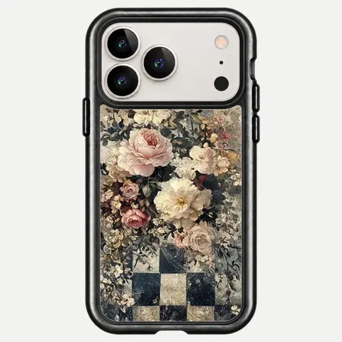 Design Vintage Rose Checkerboard