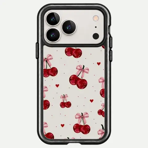 Design Cherry Bow Ivory Print