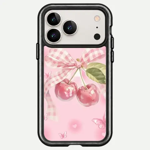 Design Cherry Gingham Heart Glow