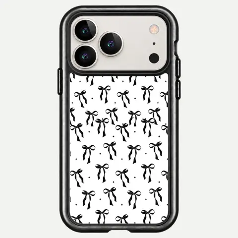 Design Minimal Black Bow Pattern