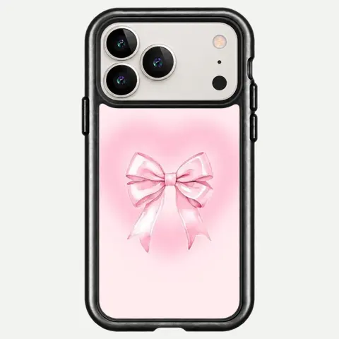 Design Pink Heart Ribbon Glow