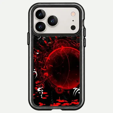 Design Crimson Cosmic Eclipse