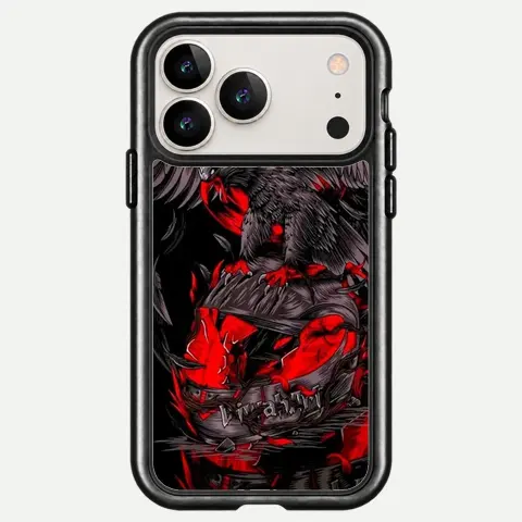 Design Crimson Raven Skull