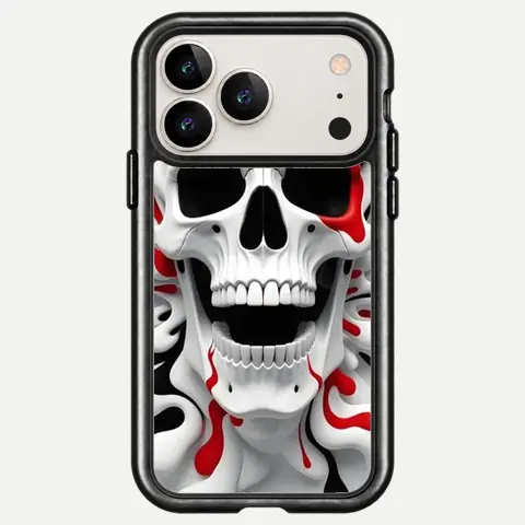 Design Melting Monochrome Skull