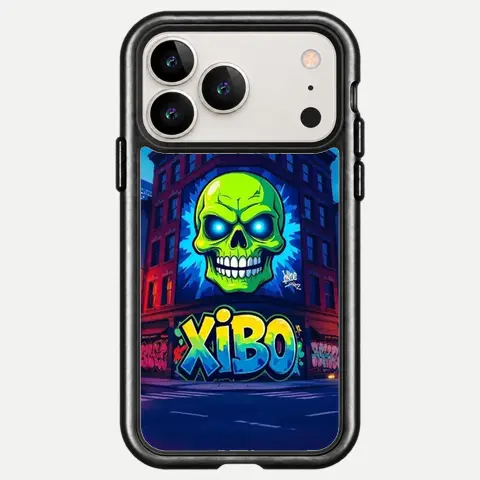 Design Neon Skull Corner