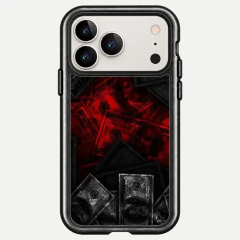 Design Black Money Crimson Heart