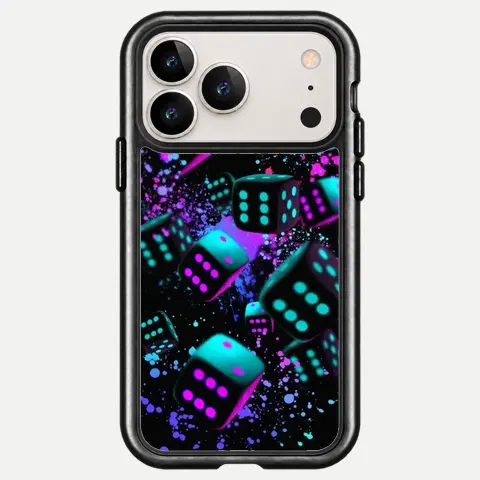 Design Neon Dice Cascade