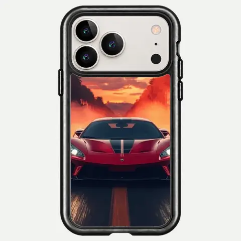 Design Dark Red Street Car
