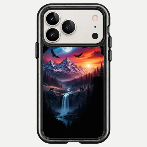 Design Neon Mountain Crystal