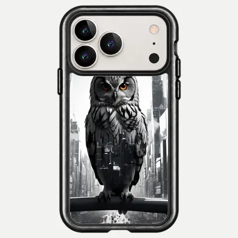 Design Black White Owl