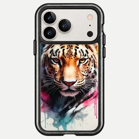 Design Watercolor Tiger Face