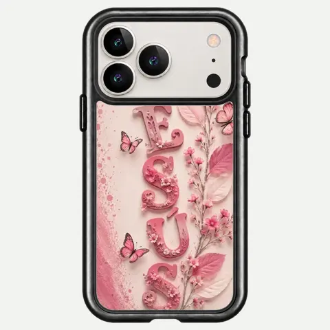 Design Jesus Blush Floral Letters