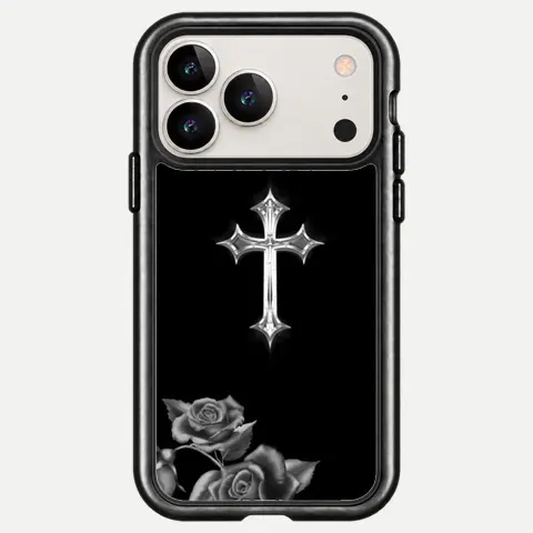 Design Silver Rose Cross
